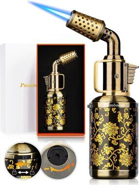 Refillable Butane Kitchen Torch - Adjustable Flame Cooking & Creme Brulee